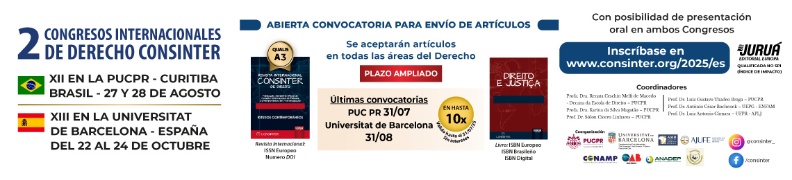 Simposio Internacional de Derecho CONSINTER - Save the Date