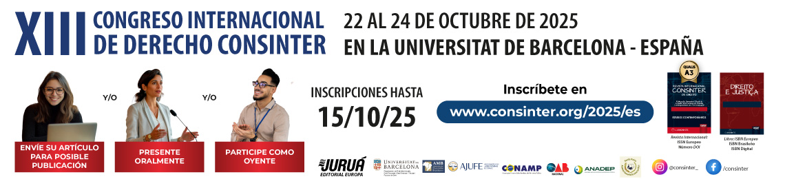 XIII Simposio Internacional de Derecho CONSINTER - Universitat de Barcelona
